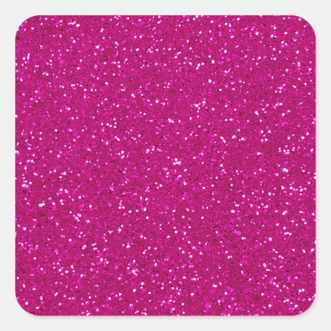 Sticker Carré Paillette rose (Devant)