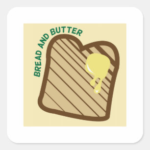Sticker Carré Pain Et Beurre