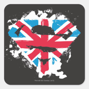 Sticker Carré Paint Strokes British S-Shield