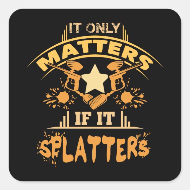 Sticker Carré Paintball (Devant)