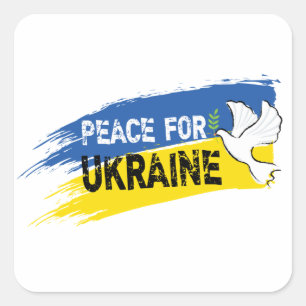 Sticker Carré Paix pour l'Ukraine