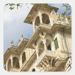 Sticker Carré Palais de la ville, Udaipur, Rajasthan, Inde
