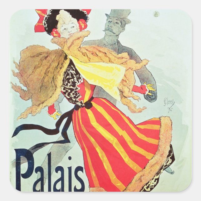 Sticker Carré Palais des Glaces", Champs Elysées, Paris, 1893 (Devant)