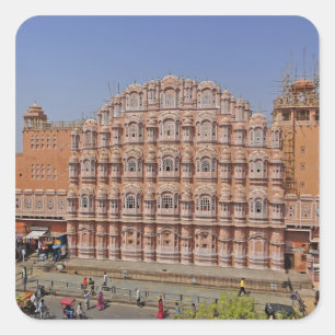 Sticker Carré Palais des Vents (Hawa Mahal), Jaipur, Inde,