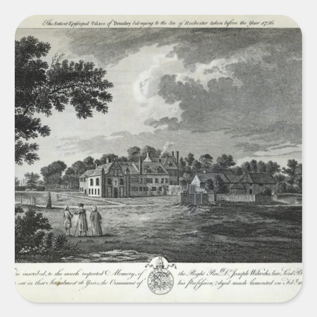 Sticker Carré Palais épiscopal antique de Bromley (Devant)