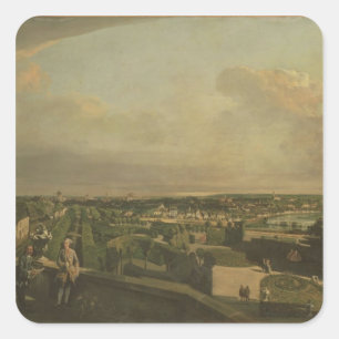 Sticker Carré Palais et jardin Kaunitz, Vienne, 1759/60