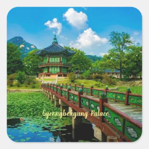 Sticker Carré Palais Gyeongbokgung, labellisé.