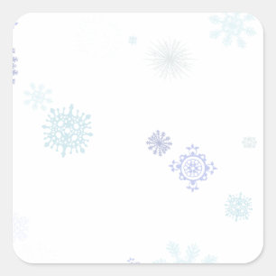 Sticker Carré Pale Snowflakes