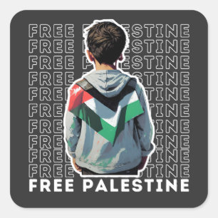 STICKER CARRÉ PALESTINE LIBRE