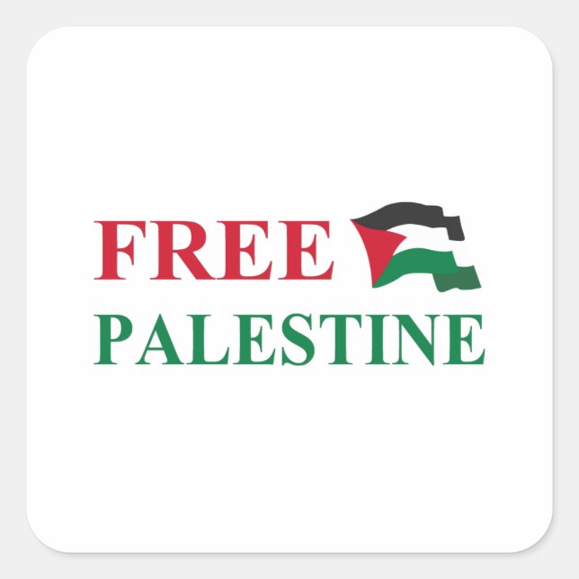 Sticker Carré palestine libre (Devant)