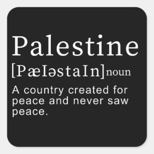 Sticker Carré Palestine Signification design Palestine Définitio