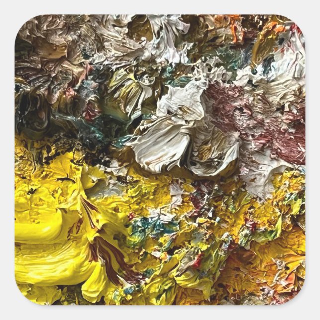 Sticker Carré Palette de l'artiste #1 (Devant)