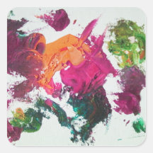Palette de peinture à l'huile dans l'autocollant C