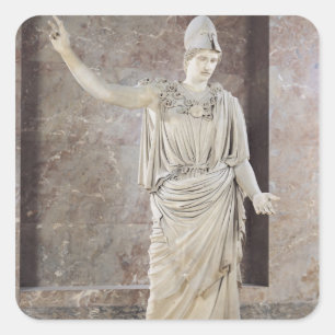 Sticker Carré Pallas de Velletri, statue d'Athéna casqué