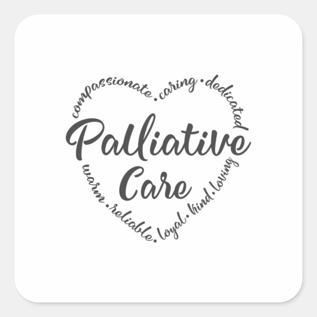 Sticker Carré Palliative Care, Hospice, hospice worker (Devant)