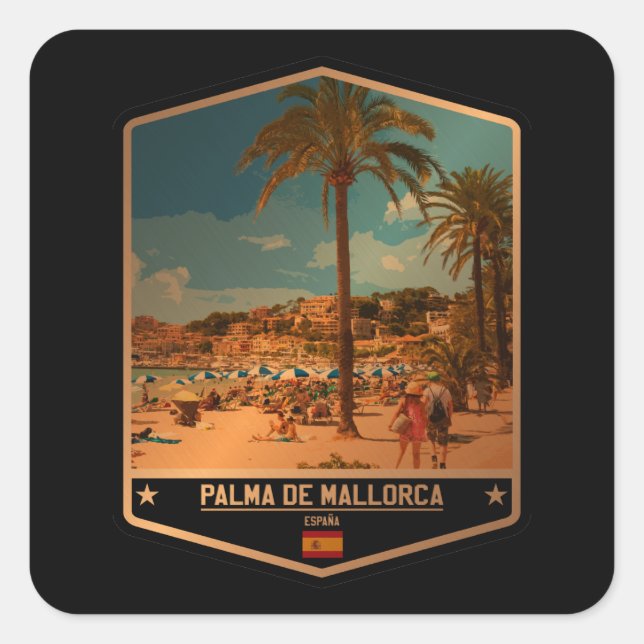 Sticker Carré Palma de Majorque (Devant)
