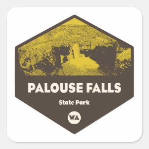 Sticker Carré Palouse Falls State Park Washington