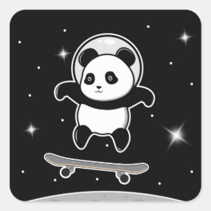Sticker Carré Panda Skate Space