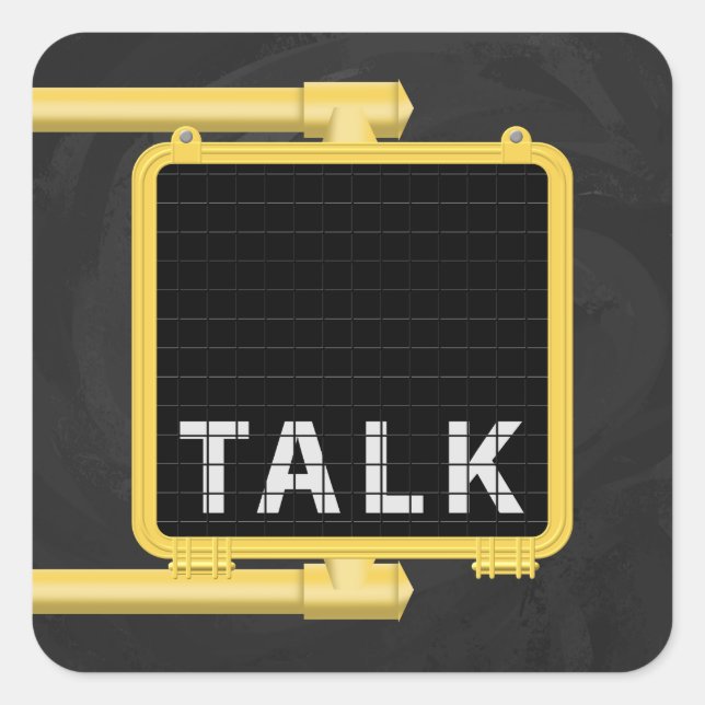 Sticker Carré Panneau de signalisation New York Crosswalk (Devant)