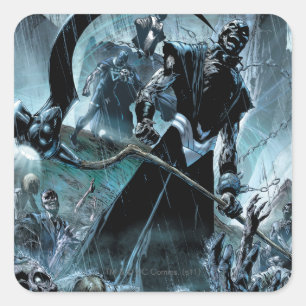 Sticker Carré Panneau noir de corps de lanterne