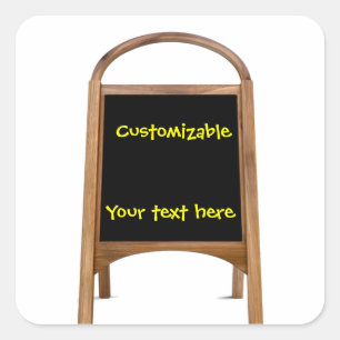 Sticker Carré Panneau publicitaire porté par un homme-sandwich