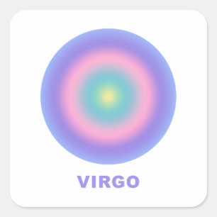 Sticker Carré Panneau Virgo Zodiac Dégradé stylé