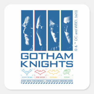 Sticker Carré Panneaux de visage Gotham Knights