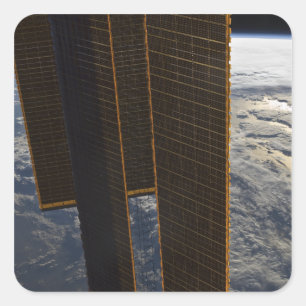 Sticker Carré Panneaux solaires de la Station spatiale internati