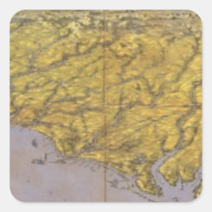 Sticker Carré Panorama composite du siège de la guerre