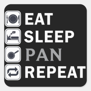 Sticker Carré Pantalon de sommeil de pubg-Eat Répétition