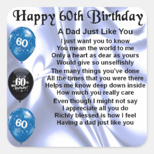 Sticker Carré Papa Poem 60e anniversaire