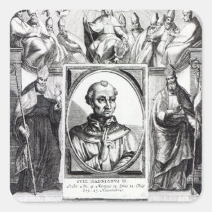 Sticker Carré Pape Hadrian II