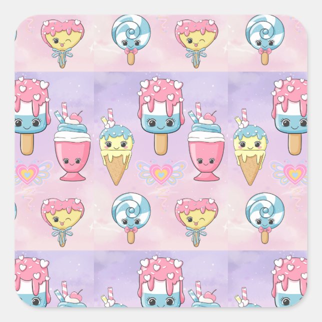 Sticker Carré Papier Napkin (Devant)