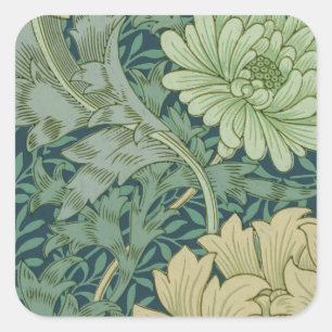 Sticker Carré Papier peint Motif échantillon avec Chrysanthemum