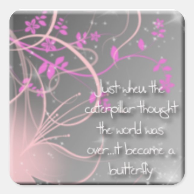 Sticker Carré Papillon (Devant)