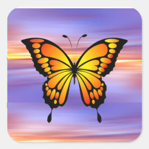 Sticker Carré Papillon 