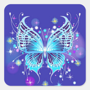 Sticker Carré Papillon