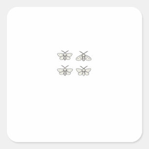 Sticker Carré Papillons Cottagecore Classiques