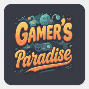 Sticker Carré Paradise des Gamer