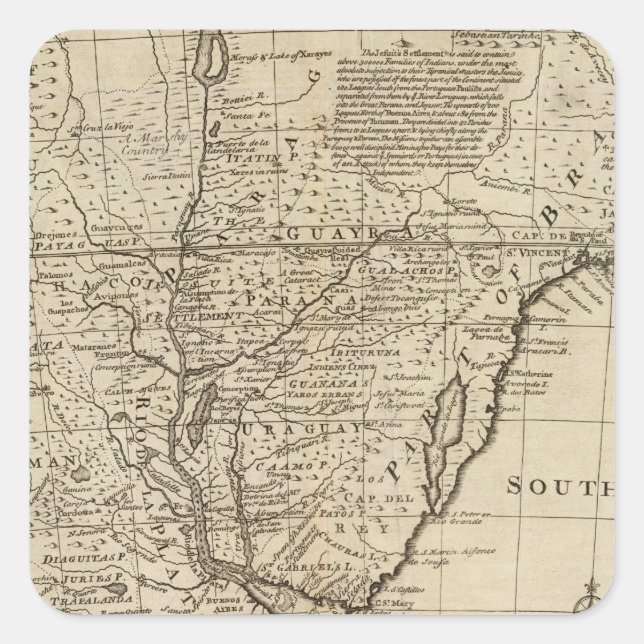 Sticker Carré Paraguay (Devant)