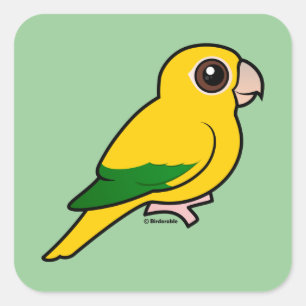 Sticker Carré Parakeet doré Birdorable