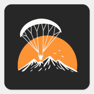 Sticker Carré Paramotorisation Vintage rétro