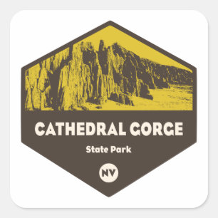 Sticker Carré Parc d'état de Cathedral Gorge
