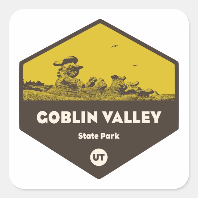 Sticker Carré Parc d'état de la Vallée de Goblin (Devant)