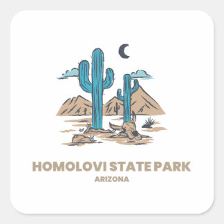 Sticker Carré Parc d'État d'Homolovi - Arizona