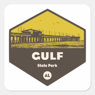 Sticker Carré Parc d'état du Golfe, Alabama