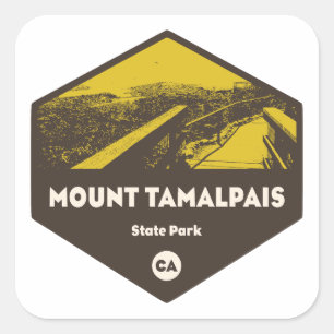 Sticker Carré Parc d'État du mont Tamalpais Californie