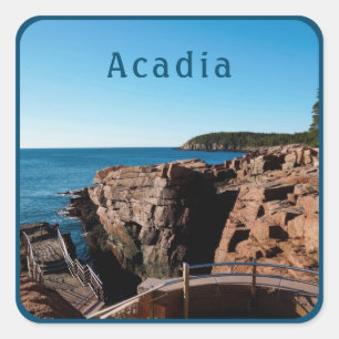 Sticker Carré Parc national Acadia Thunder Hole Maine
