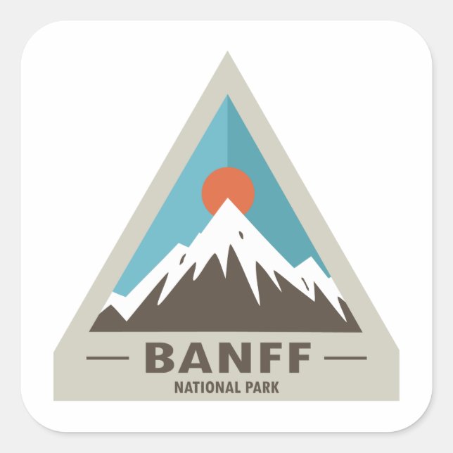 Sticker Carré Parc national Banff (Devant)