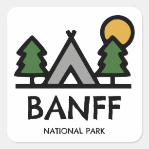 Sticker Carré Parc national Banff